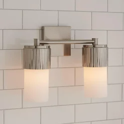 Mirza Opal Glass Vanity Light - 2 Light