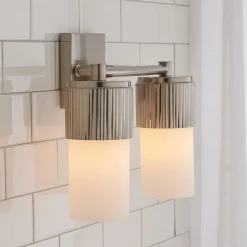 Mirza Opal Glass Vanity Light - 2 Light