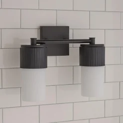 Mirza Opal Glass Vanity Light - 2 Light