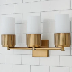 Mirza Opal Glass Vanity Light - 3 Light