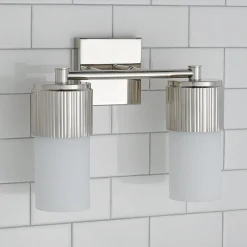 Mirza Opal Glass Vanity Light - 2 Light