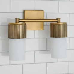 Mirza Opal Glass Vanity Light - 2 Light