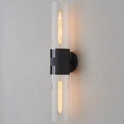 Mixed Metal Tube Sconce - Large