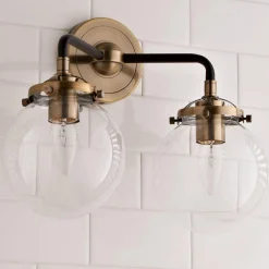 Mod Mix Clear Globe Vanity Light - 2 light