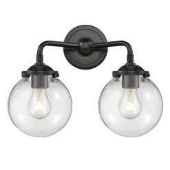Mod Mix Clear Globe Vanity Light - 2 light