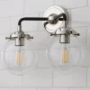 Mod Mix Clear Globe Vanity Light - 2 light