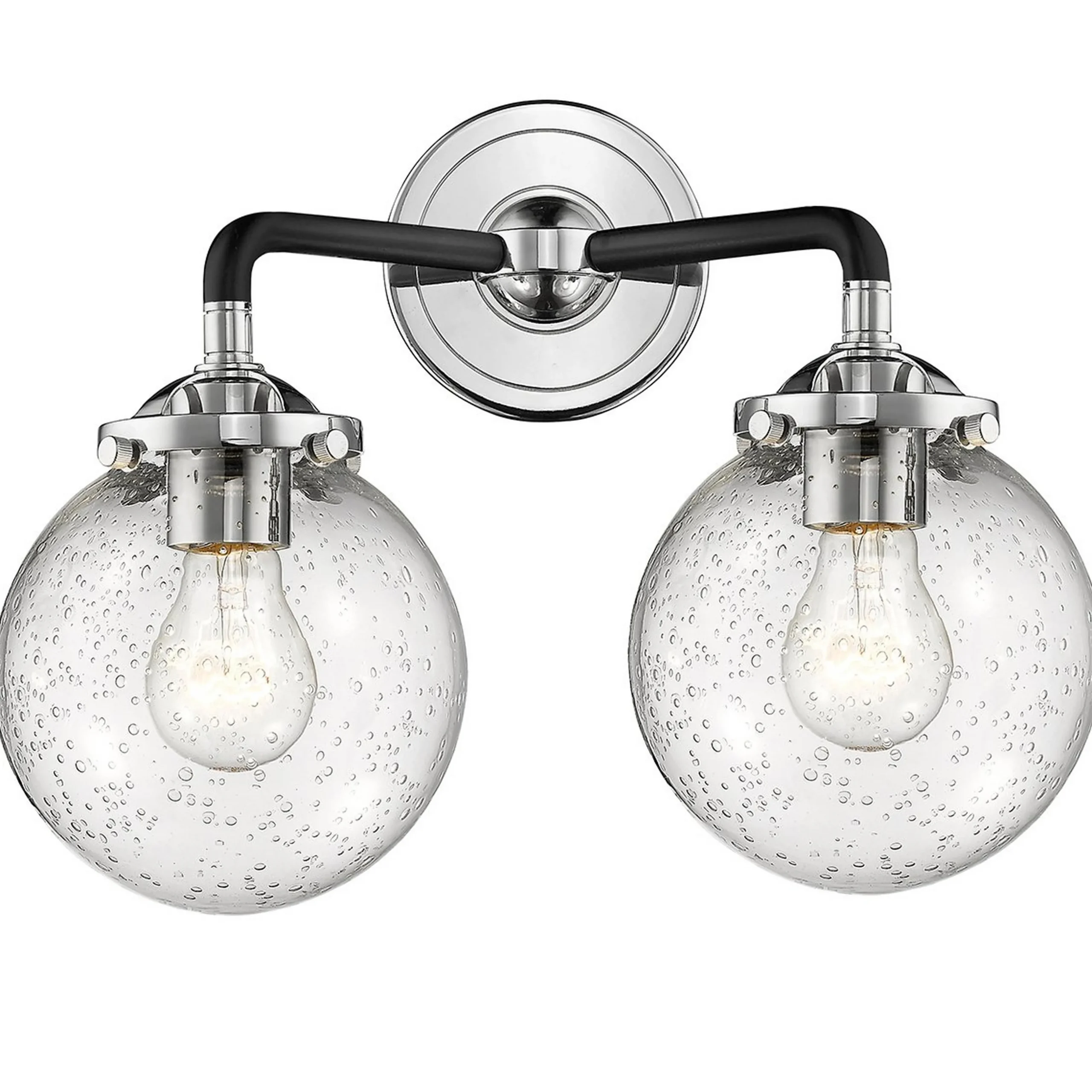 Mod Mix Seeded Globe Vanity Light - 2 light