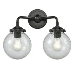 Mod Mix Seeded Globe Vanity Light - 2 light