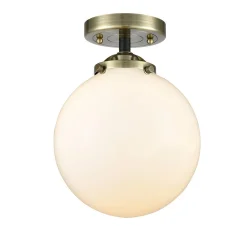 Mod Mix White Globe Semi-Flush Ceiling Light - Large