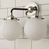 Mod Mix White Globe Vanity Light - 2 light