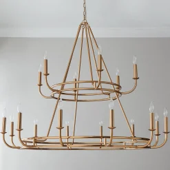 Moderately Modern Two-Tier Chandelier