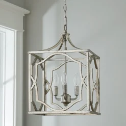 Modern Fretwork Frame Lantern - Small