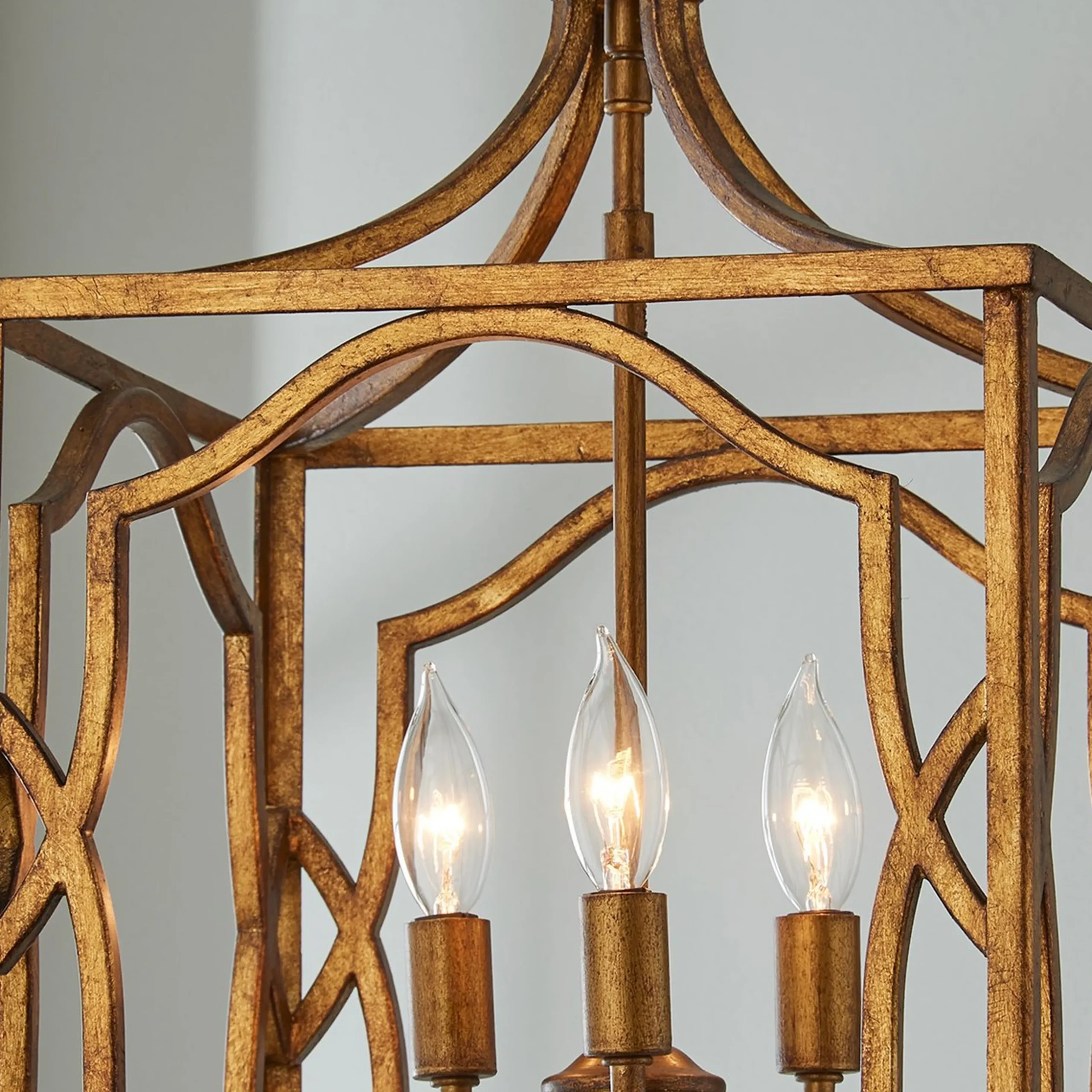 Modern Fretwork Frame Lantern - Small