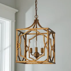 Modern Fretwork Frame Lantern - Small