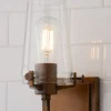 Modern Industrial Seeded Glass Sconce