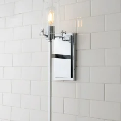 Modern Industrial Seeded Glass Sconce