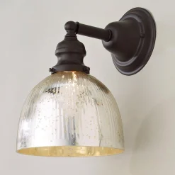 Modern Mercury Glass Restoration Wall Sconce