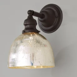 Modern Mercury Glass Restoration Wall Sconce