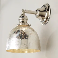 Modern Mercury Glass Restoration Wall Sconce