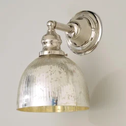 Modern Mercury Glass Restoration Wall Sconce