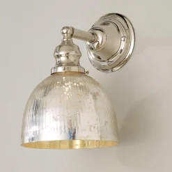 Modern Mercury Glass Restoration Wall Sconce