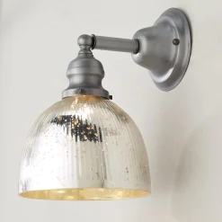 Modern Mercury Glass Restoration Wall Sconce