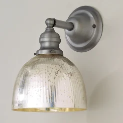 Modern Mercury Glass Restoration Wall Sconce
