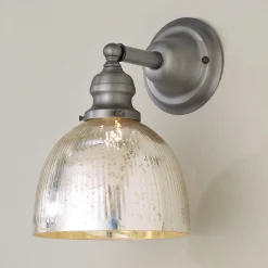 Modern Mercury Glass Restoration Wall Sconce