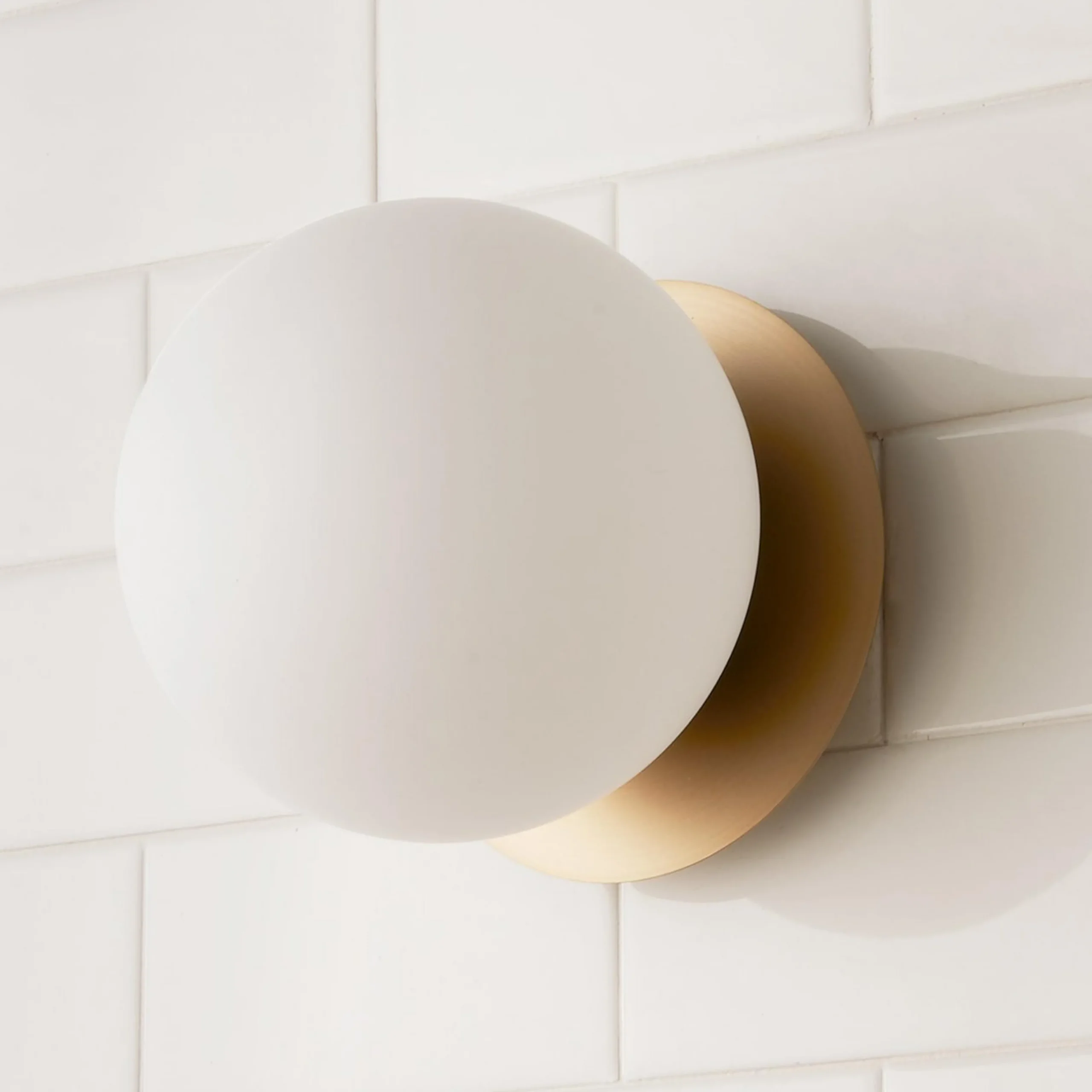 Modern Milky Globe Bath Sconce