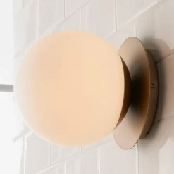 Modern Milky Globe Bath Sconce