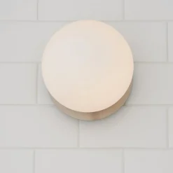 Modern Milky Globe Bath Sconce