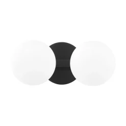 Modern Milky Globe Vanity Light - 2 Light