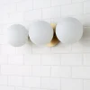 Modern Milky Globe Vanity Light - 3 Light