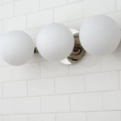Modern Milky Globe Vanity Light - 3 Light