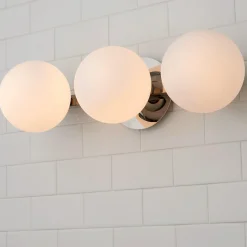 Modern Milky Globe Vanity Light - 3 Light