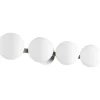 Modern Milky Globe Vanity Light - 4 Light