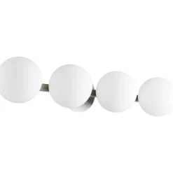 Modern Milky Globe Vanity Light - 4 Light