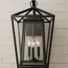 Modern Obelisk Outdoor Sconce - 3 Light