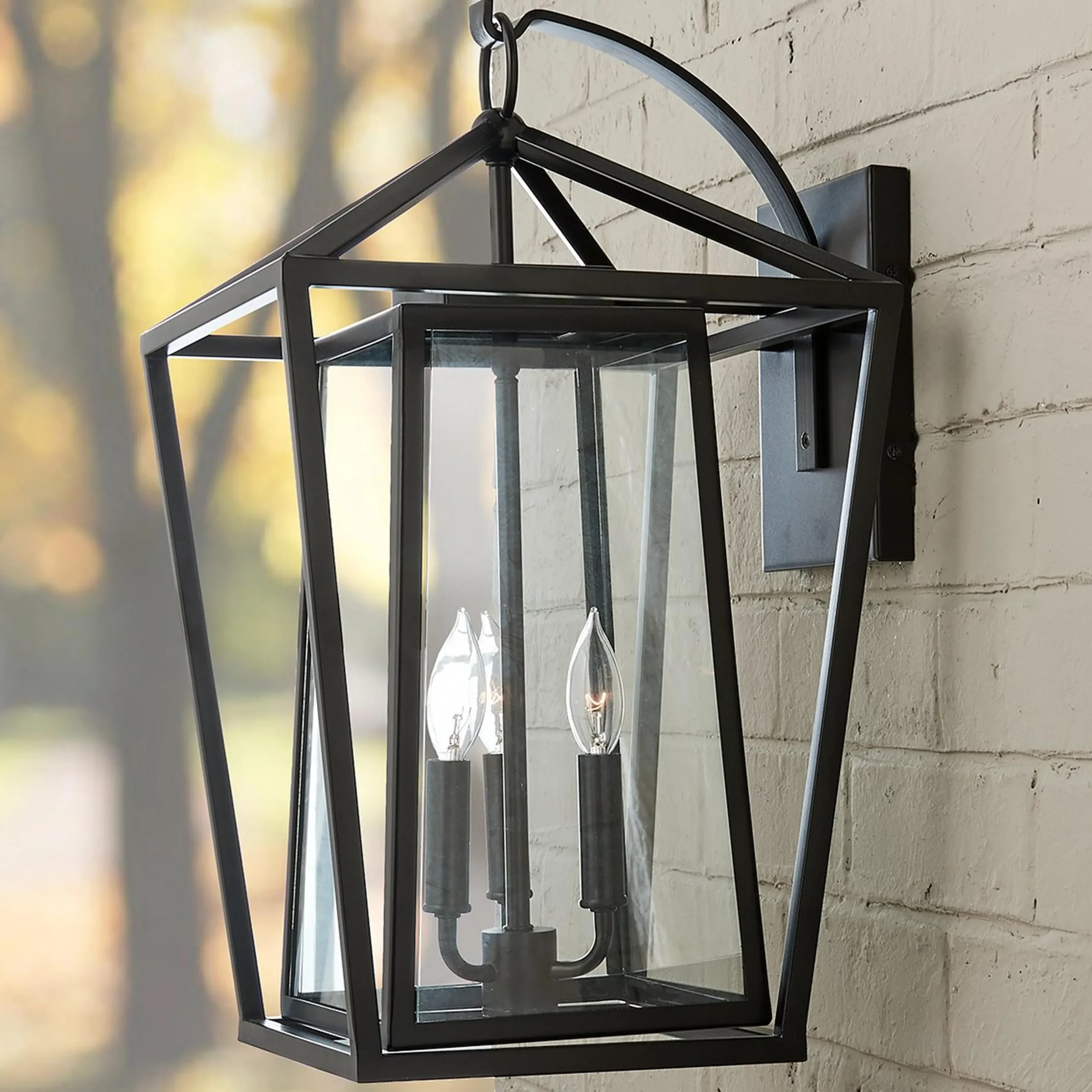 Modern Obelisk Outdoor Sconce - 3 Light