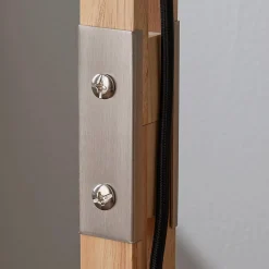 Modern Rustic Wood Arc Floor Lamp