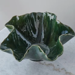 Mottled Ruffle Bowl