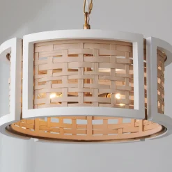 Natural Navarro Convertible Semi-Flush Ceiling Light