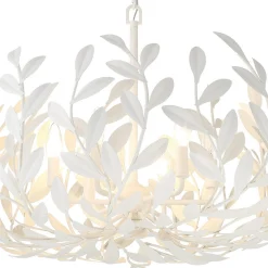 Olive Leaf Blooming Chandelier - 6 Light