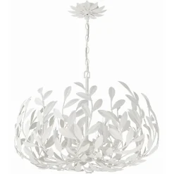 Olive Leaf Blooming Chandelier - 6 Light