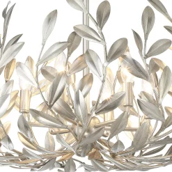 Olive Leaf Blooming Chandelier - 6 Light
