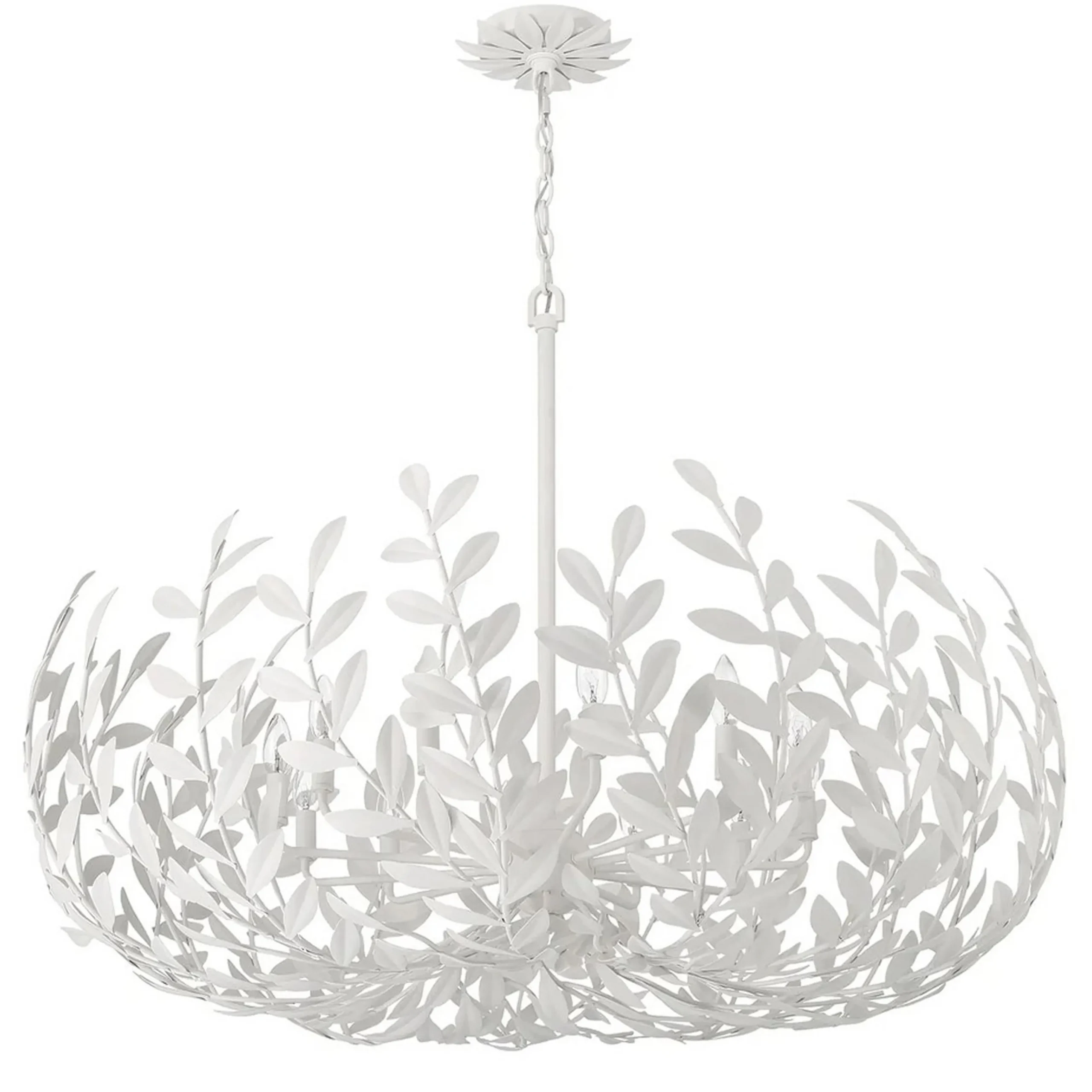 Olive Leaf Blooming Chandelier - 12 Light