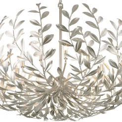 Olive Leaf Blooming Chandelier - 12 Light
