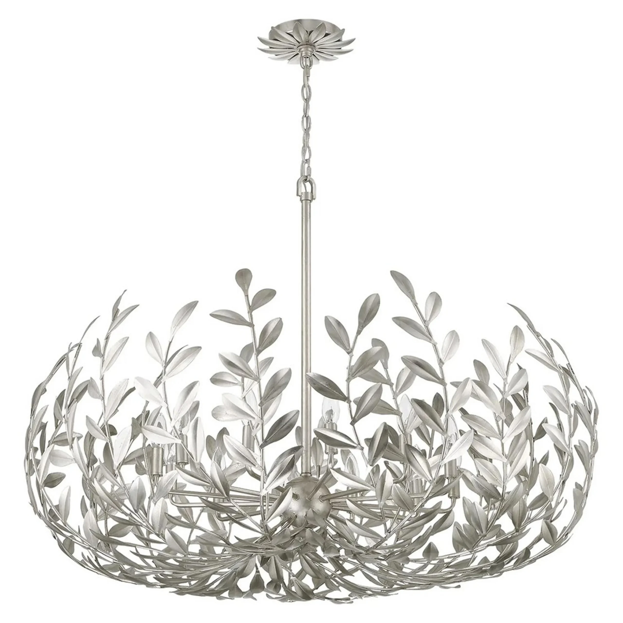 Olive Leaf Blooming Chandelier - 12 Light