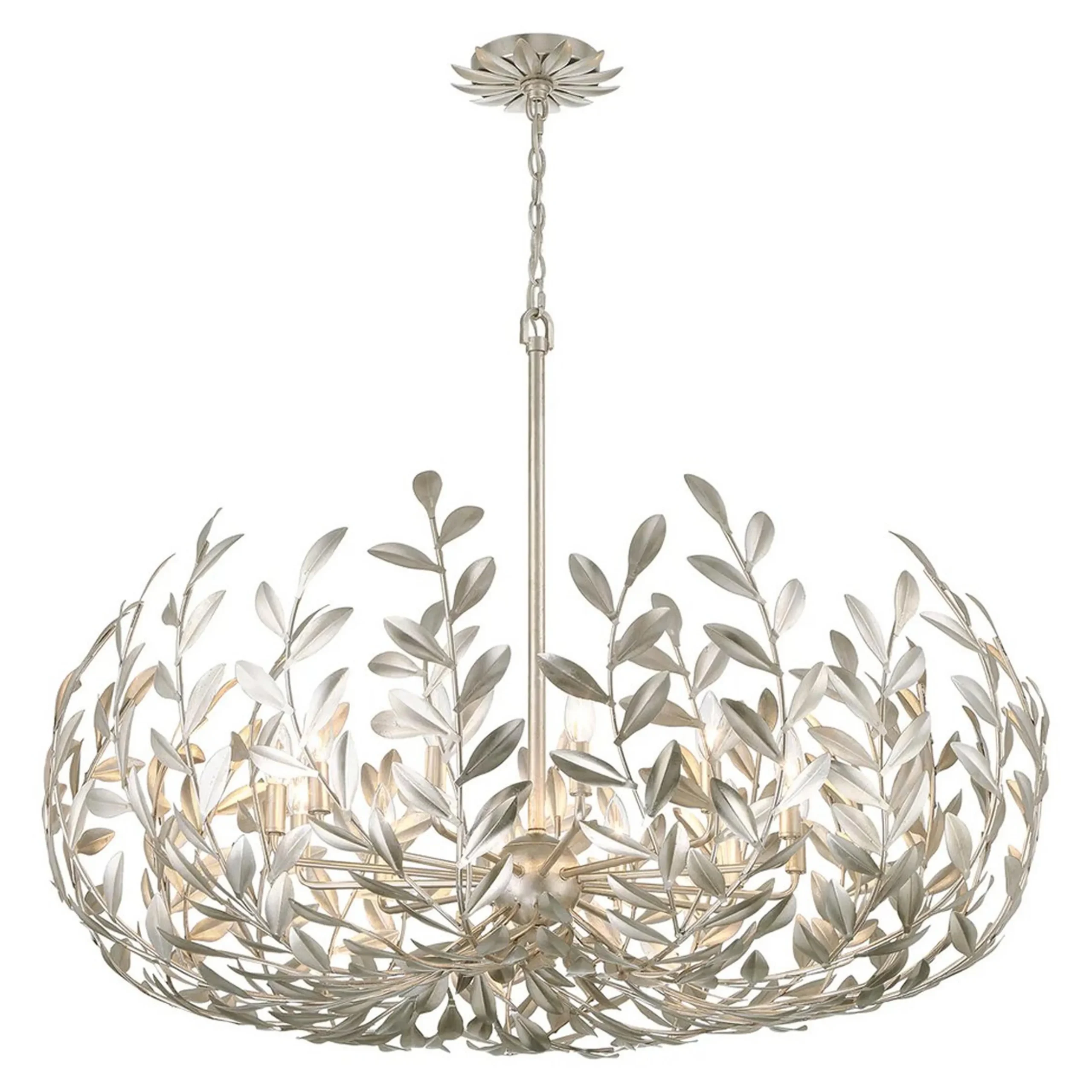 Olive Leaf Blooming Chandelier - 12 Light