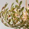 Olive Leaf Blooming Chandelier - 6 Light